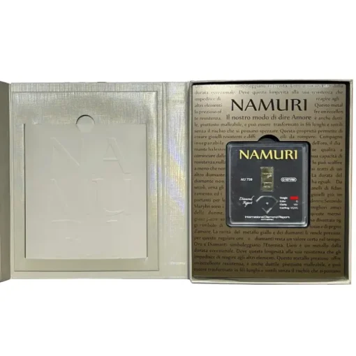 Namuri - LINGOTTO 1 GRAMMO ORO 18KT e DIAMANTE 0,03CT G VS1