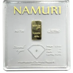 Namuri - LINGOTTO 1 GRAMMO ORO 18KT e DIAMANTE 0,03CT G VS1