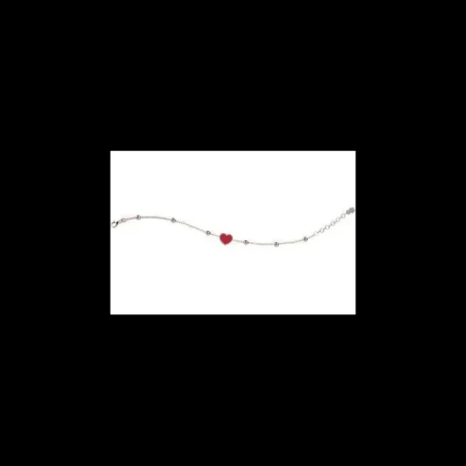 Nanàn Bracciale Dorato con Cuore Rosso