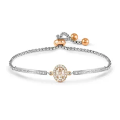 NOMINATION - BRACCIALE ROYALDREAM CON OVALE CON CRISTALLI BIANCHI E ZIRCONI