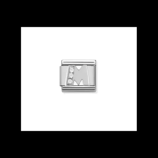 NOMINATION - LINK COMPOSABLE CLASSIC IN ARGENTO LETTERA M