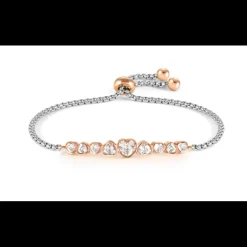 NOMINATION - BRACCIALE MILLELUCI CON CRISTALLI A CUORE