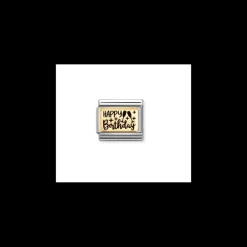 NOMINATION - LINK COMPOSABLE CLASSIC HAPPY BIRTHDAY ORO GIALLO