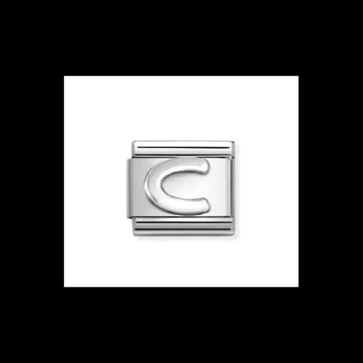 NOMINATION - LINK COMPOSABLE CLASSIC LETTERA C IN ARGENTO
