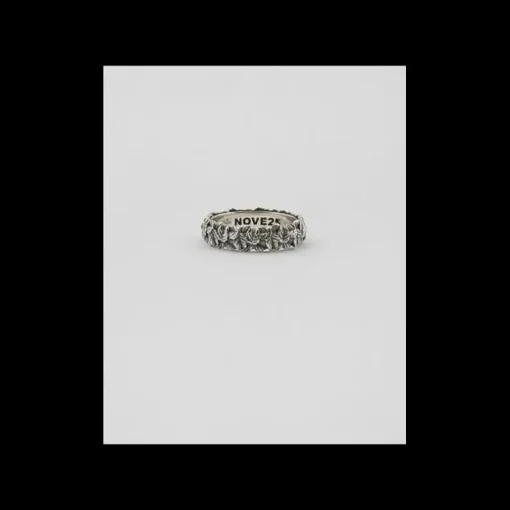 NOVE25 - ANELLO FEDE FOGLIE