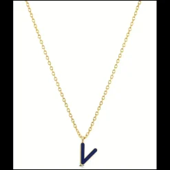 Ops Object - Collana COLOR LETTER V con smalto colorato
