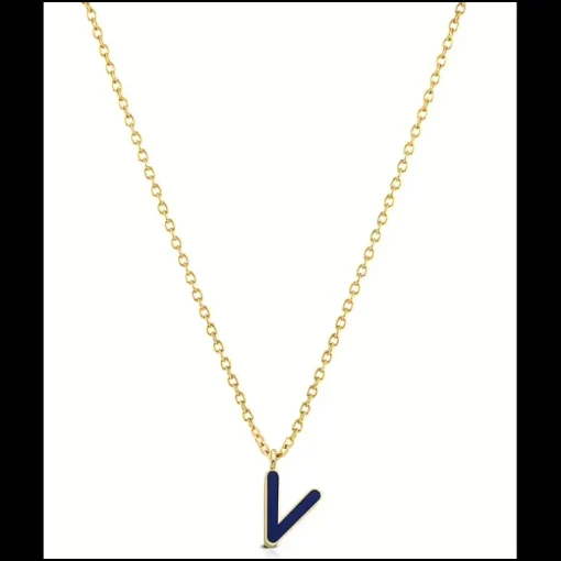 Ops Object - Collana COLOR LETTER V con smalto colorato