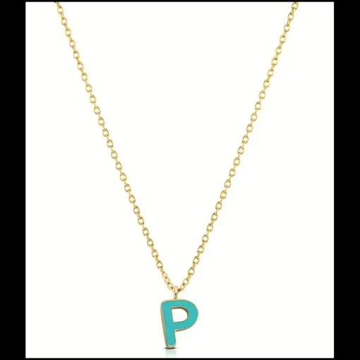Ops Object - Collana COLOR LETTER P con smalto colorato