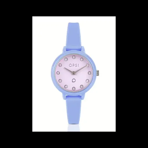 Ops Object - Orologio PRECIOUS ROUND con cinturino in silicone indaco