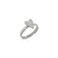 OPS OBJECTS - Anello con cuore pavè HEARTBEAT