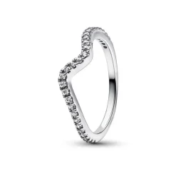 Pandora - Anello Onda Pietre Luminose