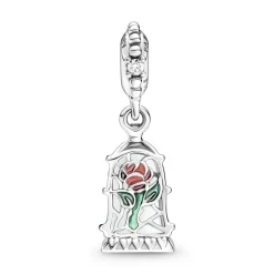 PANDORA - Charm Disney, La Bella e la Bestia, pendente La Rosa Incantata