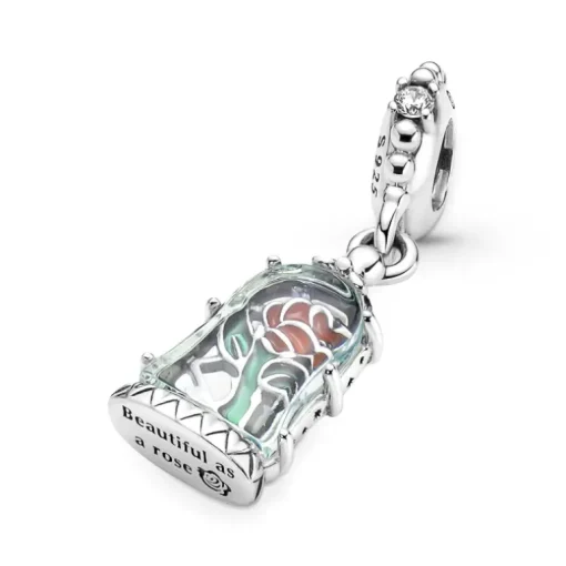 PANDORA - Charm Disney, La Bella e la Bestia, pendente La Rosa Incantata