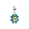 Pandora Charm Pendente Quadrifoglio Girevole - con diamante creato in laboratorio