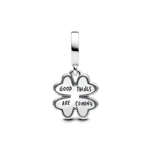 Pandora Charm Pendente Quadrifoglio Girevole - con diamante creato in laboratorio