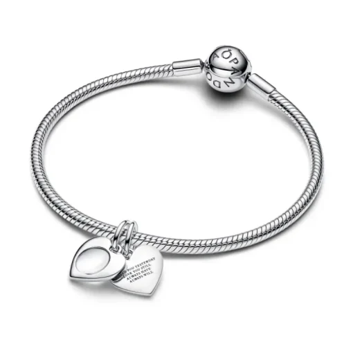 Pandora Charm Pendente Cuore con Lente di Ingrandimento da incidere