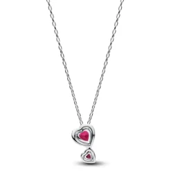 Pandora Collana Doppi Cuori Rossi