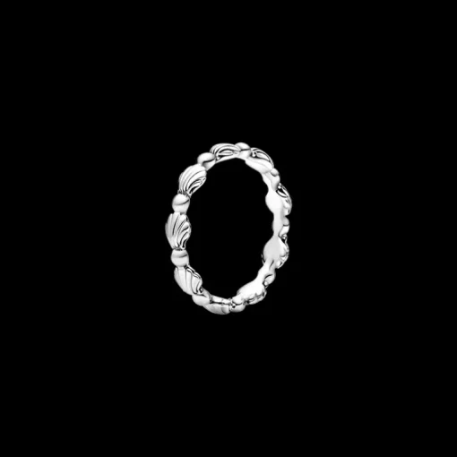 Pandora - Anello fascia con conchiglia di perline