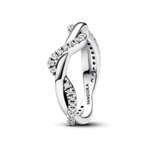 Pandora - Anello Onda Intreccio Luminoso