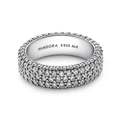 Pandora - Anello Pavè Fascia Tripla