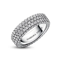 Pandora - Anello Pavè Fascia Tripla