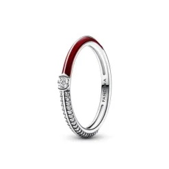 Pandora Anello Pietre Luminose & Smalto Rosso Pandora ME
