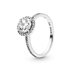 PANDORA - Anello Punto Luce scintillante con pietra rotonda