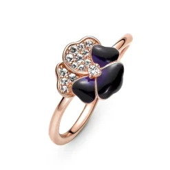 PANDORA - ANELLO VIOLA DEL PENSIERO LUMINOSA