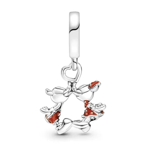 PANDORA - Charm Disney, Pendente Mickey Mouse & Minnie, Il Bacio