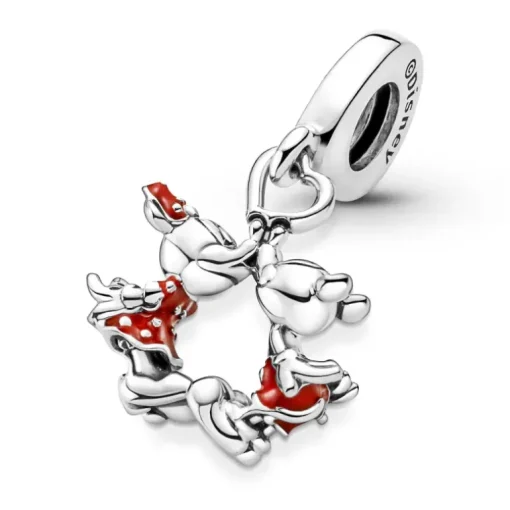 PANDORA - Charm Disney, Pendente Mickey Mouse & Minnie, Il Bacio