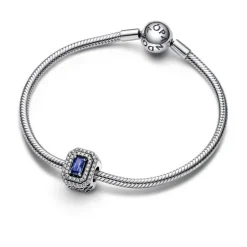 Pandora - Charm Pavè e Pietra Blu