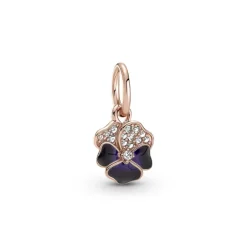 PANDORA - Charm Pendente Viola del Pensiero Luminosa