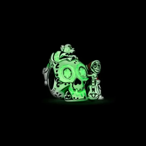 PANDORA - Charm Pixar, Coco, Teschio Miguel & Dante che si illumina al buio