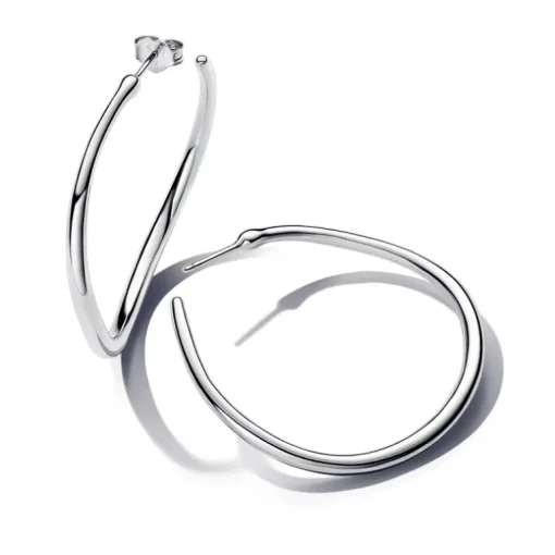 Pandora - Orecchini Cerchi Aperti 42 mm Linea Sinuosa