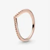 Pandora Anello chevron decorato rosè