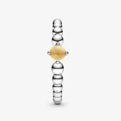 Pandora anello color miele decorato con sfere