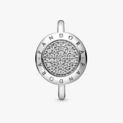 Pandora Anello con pavé e logo Pandora