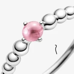 Pandora Anello petalo rosa decorato con sfere