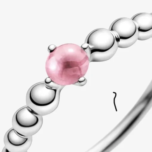 Pandora Anello petalo rosa decorato con sfere