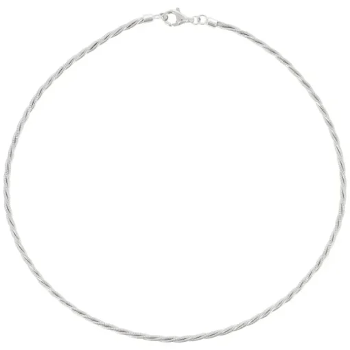 Pesavento Collana rodio lucido Dna