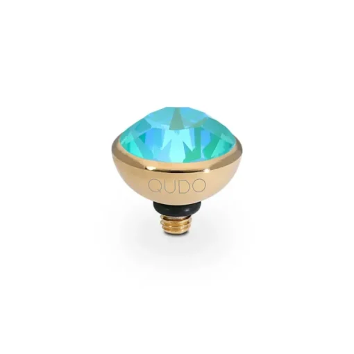 QUDO Bottone Alto 10 mm - Oro laguna delite