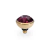 QUDO Bottone Top 10 mm - Gold cristallo ametista