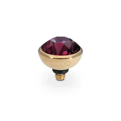 QUDO Bottone Top 10 mm - Gold cristallo ametista