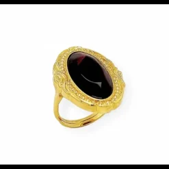 REBECCA - ANELLO BRAME CON POLIMERO BORDEAUX