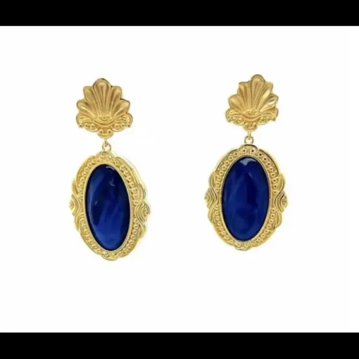 REBECCA - ORECCHINI REBECCA PENDENTI CON POLIMERO BLU BRAME