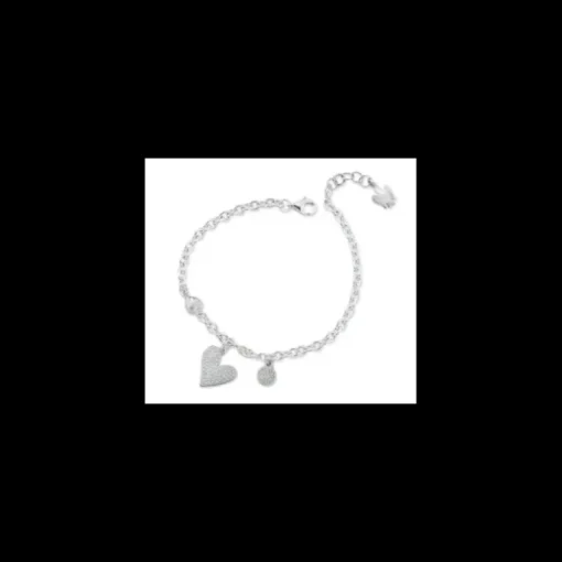 ROBERTO GIANNOTTI BRACCIALE IN ARGENTO CON CIONDOLO CUORE E PAILLETTES
