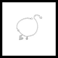 ROBERTO GIANNOTTI BRACCIALE IN ARGENTO CON CIONDOLO CUORE E PAILLETTES