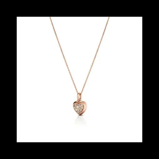 Roberto Giannotti - COLLANA CON CUORE IN ORO ROSA E DIAMANTI BROWN