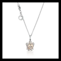 ROBERTO GIANNOTTI - COLLANA CON PENDENTE ANGELO IN ARGENTO