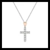 ROBERTO GIANNOTTI - COLLANA CROCE IN ARGENTO E ANGELO